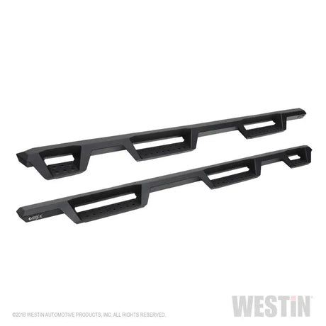 Westin 2019 Chevrolet Silverado/Sierra 1500 (5.5ft) Drop Wheel to Wheel Nerf Step Bars - Txt Black 