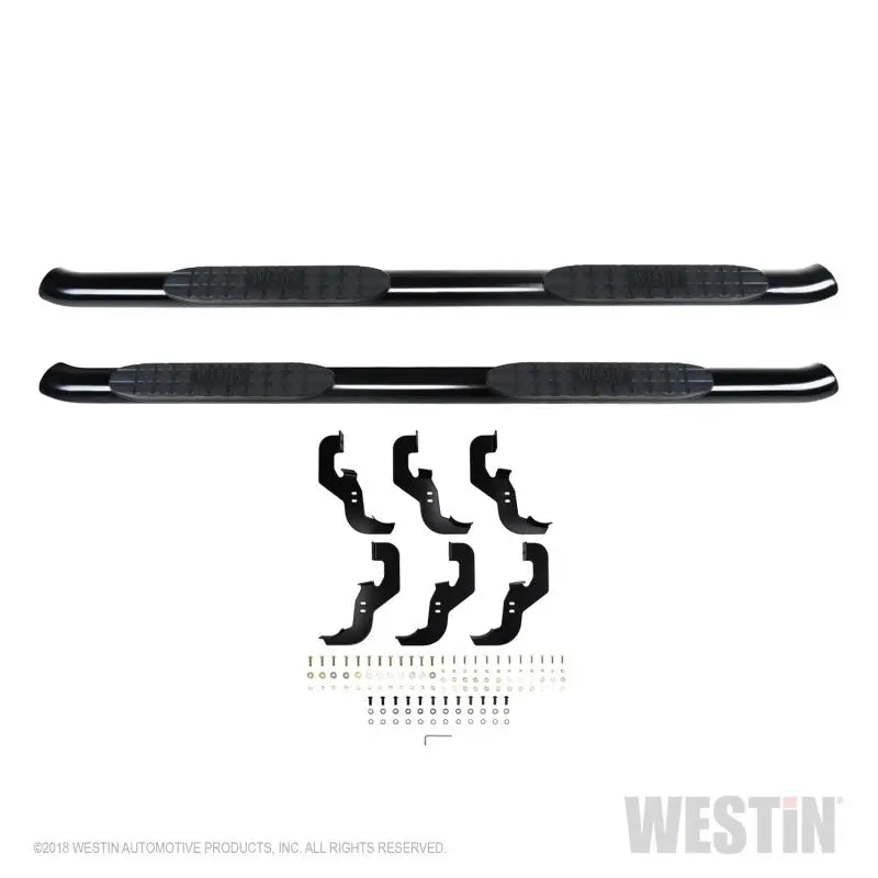 Westin 2019 Chevrolet Silverado/Sierra 1500 Crew Cab Non LD PRO TRAXX 4 Oval Nerf Step Bars - Black 