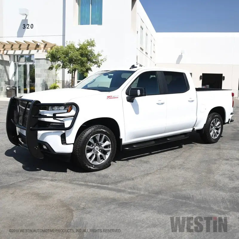 Westin 2019 Chevrolet Silverado/Sierra 1500 Crew Cab Platinum 4 Oval Nerf Step Bars - Black 