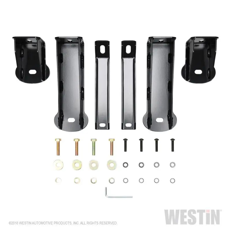 Westin 2019 Chevrolet Silverado/Sierra 1500 Crew Cab Platinum 4 Oval Nerf Step Bars - Black 