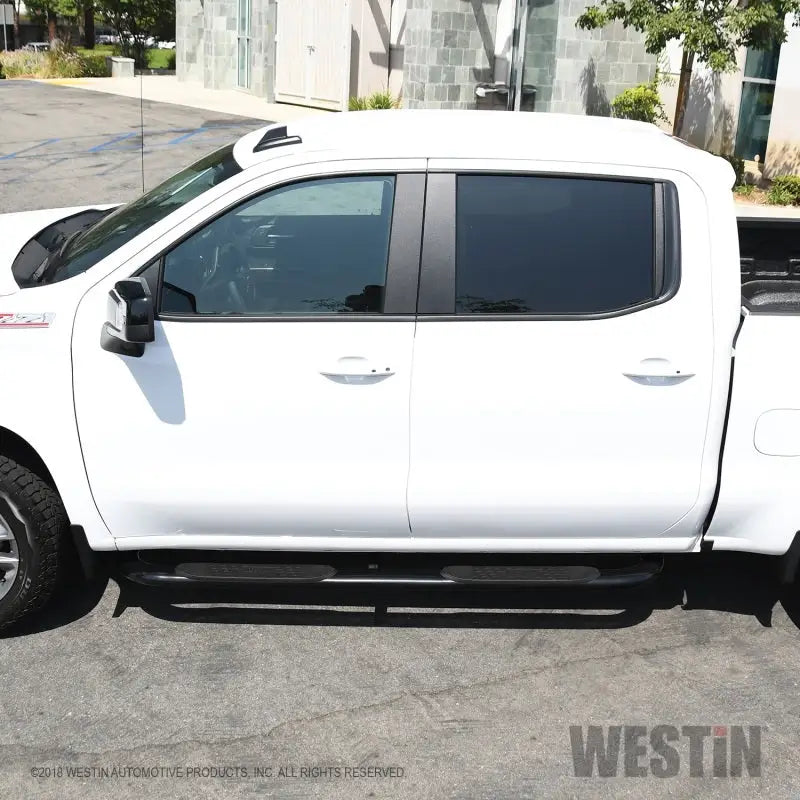 Westin 2019 Chevrolet Silverado/Sierra 1500 Crew Cab Platinum 4 Oval Nerf Step Bars - Black 