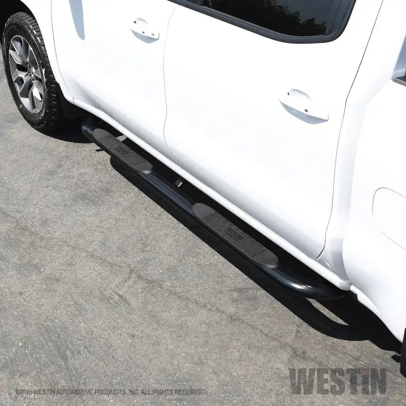 Westin 2019 Chevrolet Silverado/Sierra 1500 Crew Cab Platinum 4 Oval Nerf Step Bars - Black 