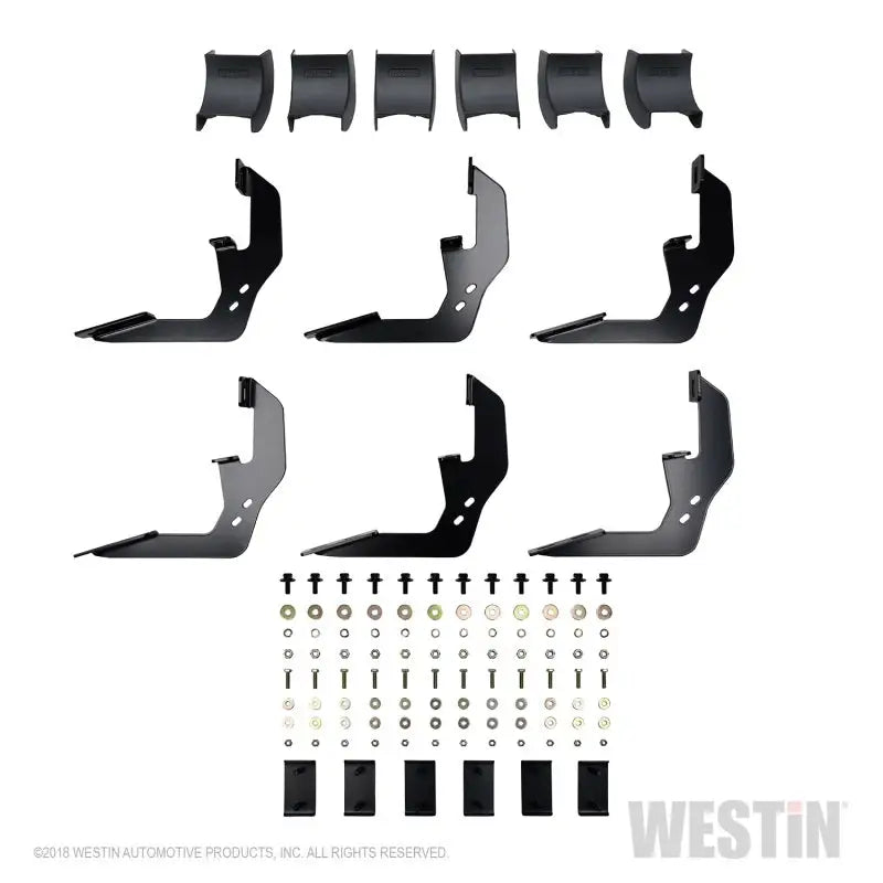 Westin 2019 Chevrolet Silverado/Sierra 1500 Crew Cab R5 Nerf Step Bars - Black 