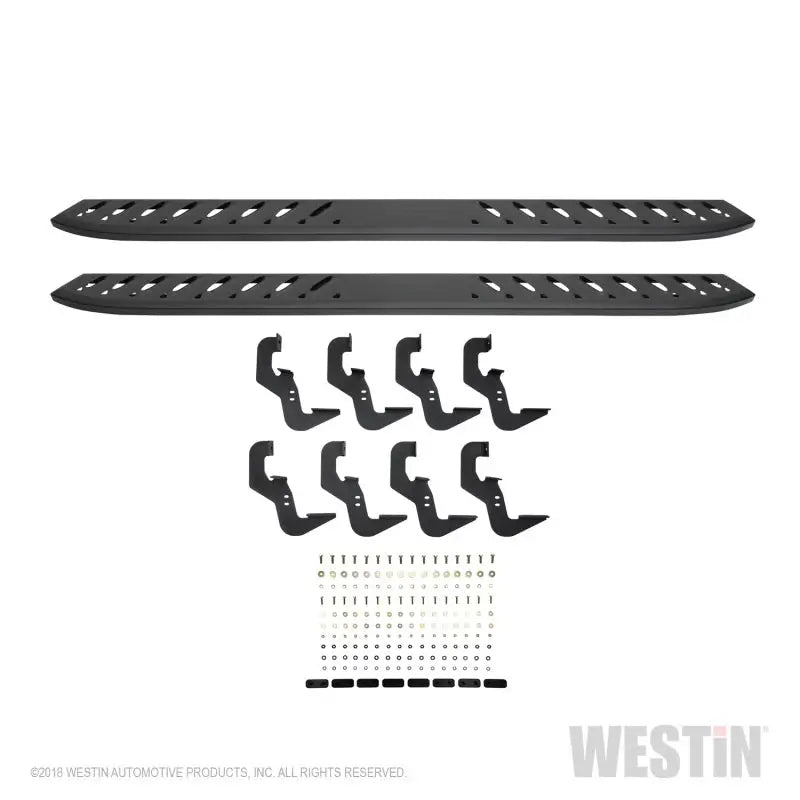 Westin 2019 Chevrolet Silverado/Sierra 1500 Crew Cab Thrasher Running Boards - Textured Black 
