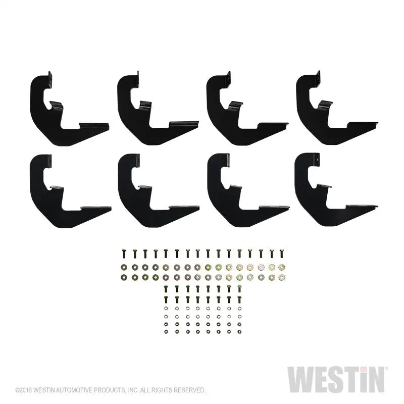 Westin 2019 Chevrolet Silverado/Sierra 1500 Double/CC Non LD Running Board Mount Kit - Black 
