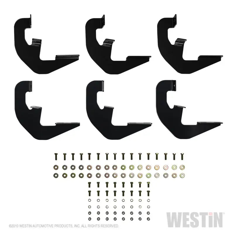 Westin 2019 Chevrolet Silverado/Sierra 1500 Double/CC Non LD Running Board Mount Kit - Black 