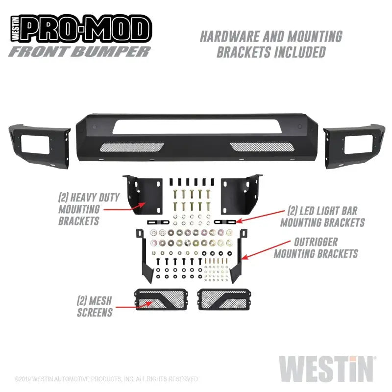 Westin  2019 Dodge Ram 1500 ( Excludes 1500 Classic & Rebel Models )  Pro-Mod Front Bumper 