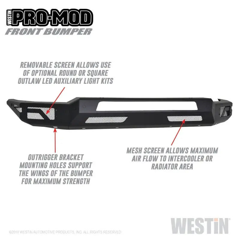 Westin  2019 Dodge Ram 1500 ( Excludes 1500 Classic & Rebel Models )  Pro-Mod Front Bumper 