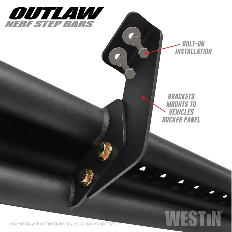 Westin 2020 Jeep Gladiator Outlaw Nerf Step Bars - Textured Black - Truck & Automotive