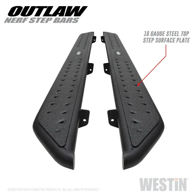 Westin 2020 Jeep Gladiator Outlaw Nerf Step Bars - Textured Black - Truck & Automotive