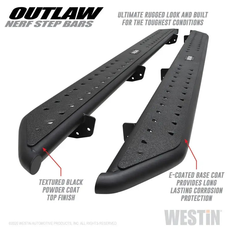 Westin 2020 Jeep Gladiator Outlaw Nerf Step Bars - Textured Black - Truck & Automotive