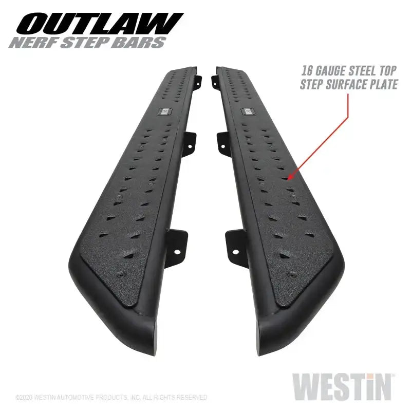 Westin 2020 Jeep Gladiator Outlaw Nerf Step Bars - Textured Black - Truck & Automotive