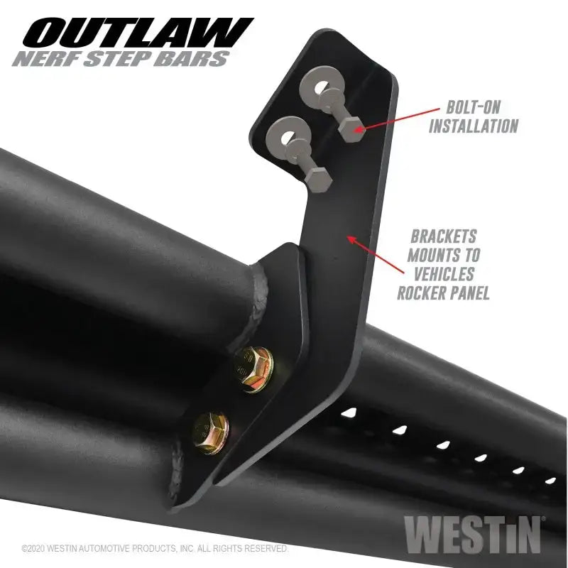 Westin 2020 Jeep Gladiator Outlaw Nerf Step Bars - Textured Black - Truck & Automotive