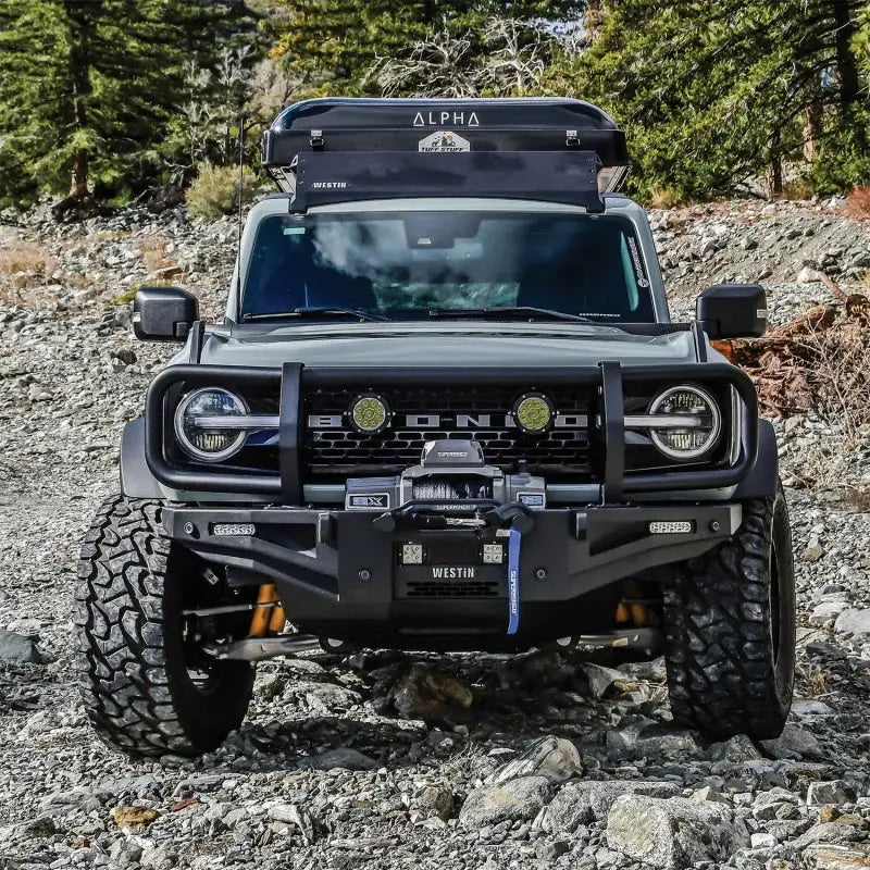 Westin 21-23 Ford Bronco (Excl. Sport) w/ XTS Front Bumper Brush Guard - Textured Black - Truck & Automotive