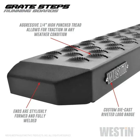 Westin Grate Steps Running Boards 90 in - Textured Black - Truck & Automotive