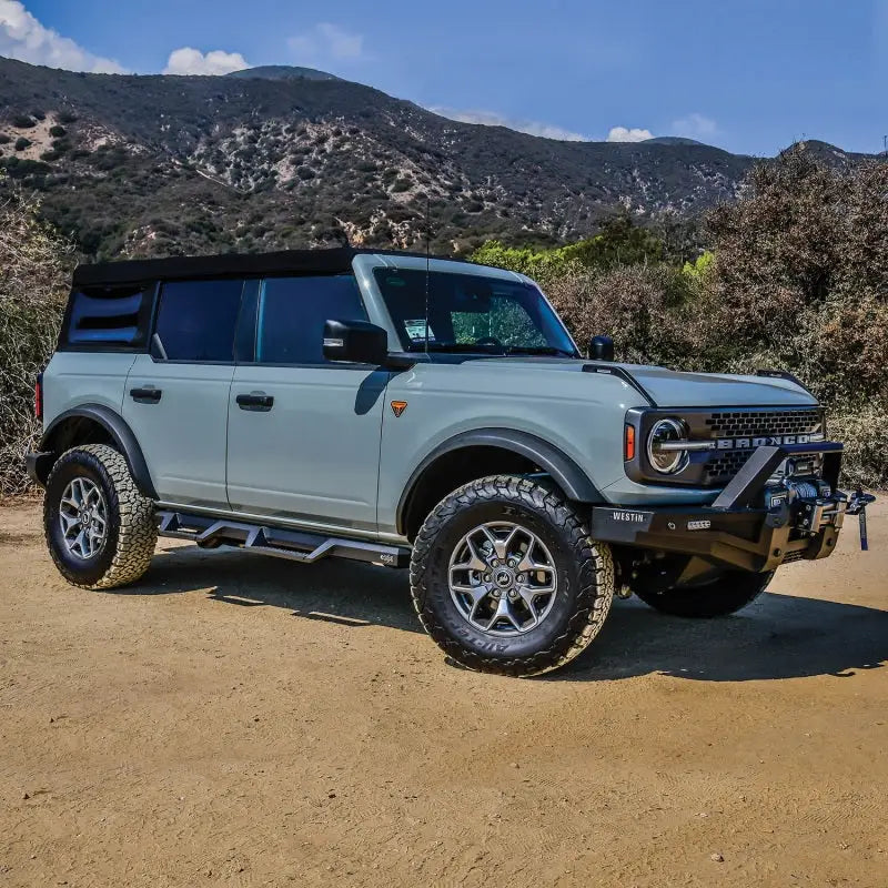 Westin/HDX 2021 + Ford Bronco Drop Nerf Step Bars - Textured Black - Truck & Automotive