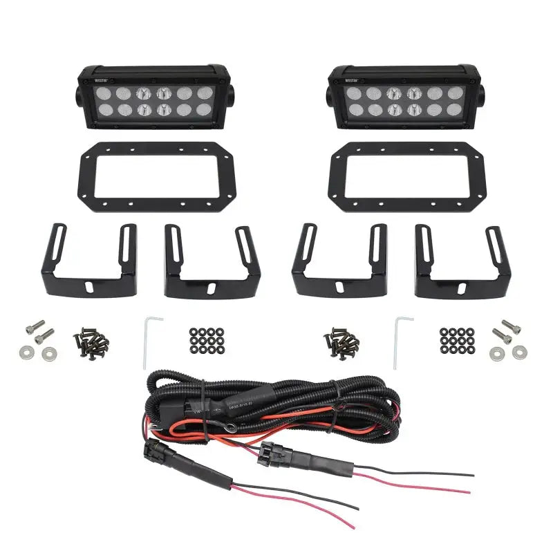 Westin HDX Flush Mount B-FORCE LED Light Kit (Set of 2) w/wiring harness - Black - Truck & Automotive