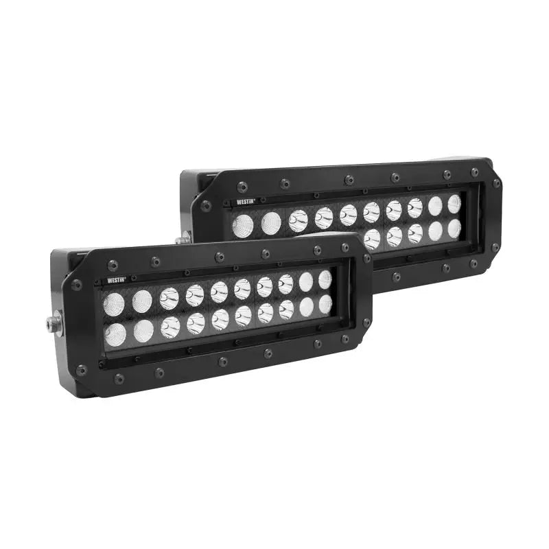 Westin HDX Flush Mount B-FORCE LED Light Kit (Set of 2) w/wiring harness - Black - Truck & Automotive
