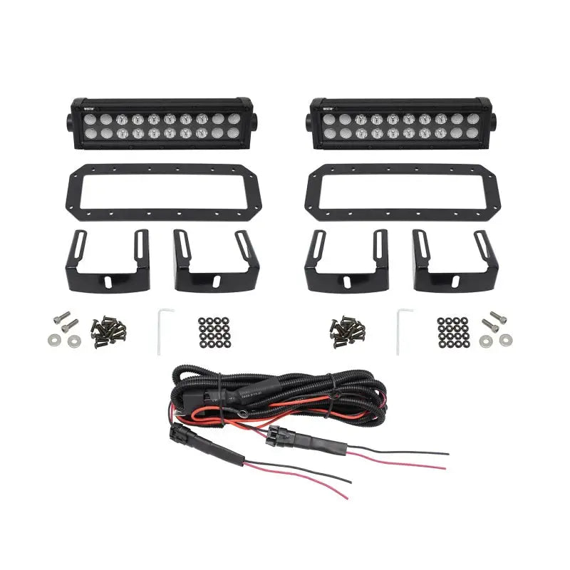 Westin HDX Flush Mount B-FORCE LED Light Kit (Set of 2) w/wiring harness - Black - Truck & Automotive