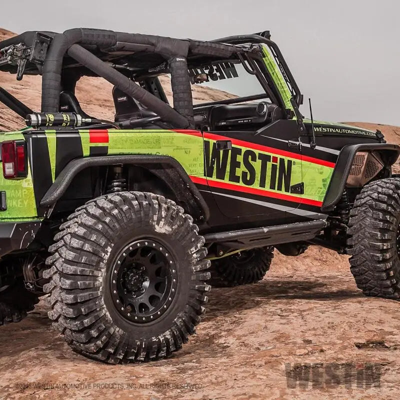 Westin 42-6005 Westin/Snyper 07-17 Jeep Wrangler Triple Tube Rock Rail Steps - Textured Black