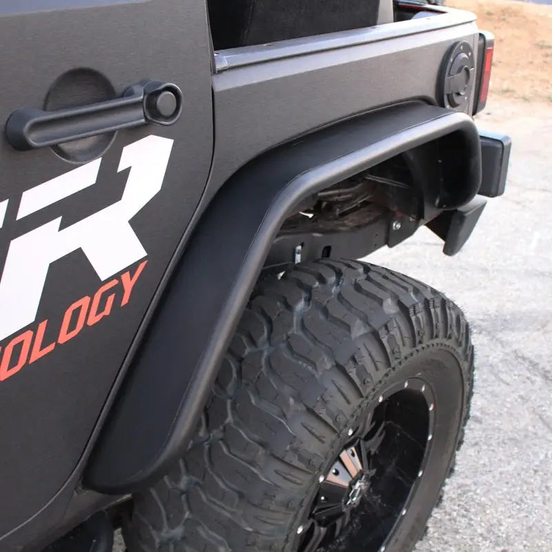 Westin/Snyper 07-17 Jeep Wrangler Tube Fenders - Rear - Textured Black - Truck & Automotive