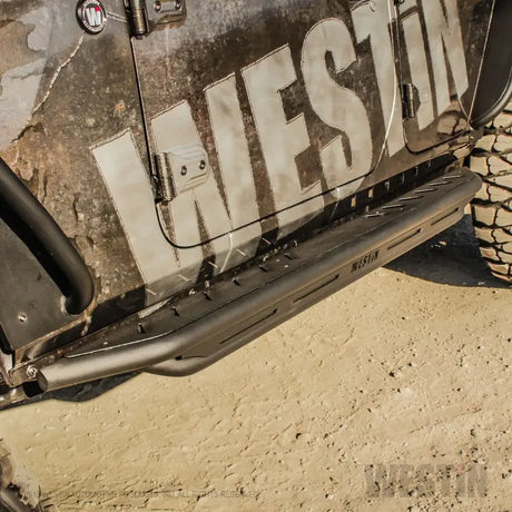 Westin/Snyper 2018+ Jeep Wrangler JL Unlimited 4DR Triple Tube Rock Rail Steps - Textured Black 