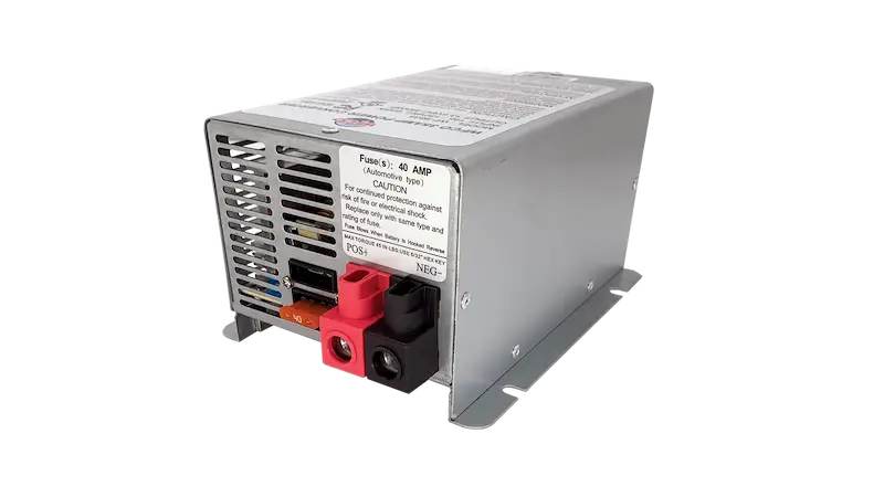 WF-9875-AD-CB WFCO Deckmount Converter/Charger - 75, 75 Amp power supply with 2 outlets for efficient energy conversion.