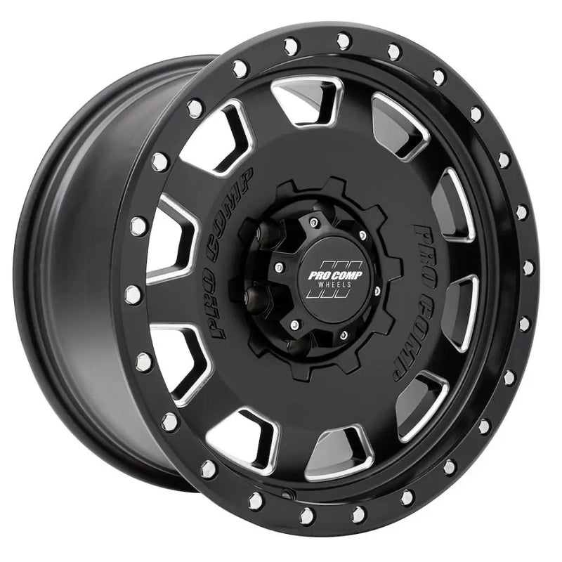 Wheel Pros Compatible With TPMS 5160-7983 - Black 17X965.5Satin Milled2500LBS