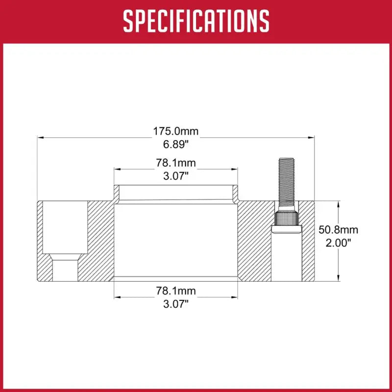 Wheel Adapter 6 x 139.7 Millimeter/ 5.50 Inch Axle Bolt Circle; Hub Centric; 14 Millimeter 1.5 Thread Size Studs; 77.80