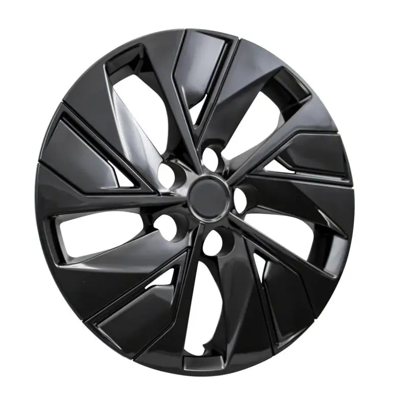 Wheel Cover 16 Inch; 5 Split Spoke; Painted; Gloss Black; Automotive Grade ABS; Set Of 4; Fits Over And Into OEM