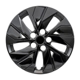 Wheel Cover 16 Inch; 5 Split Spoke; Painted; Gloss Black; Automotive Grade ABS; Set Of 4; Fits Over And Into OEM