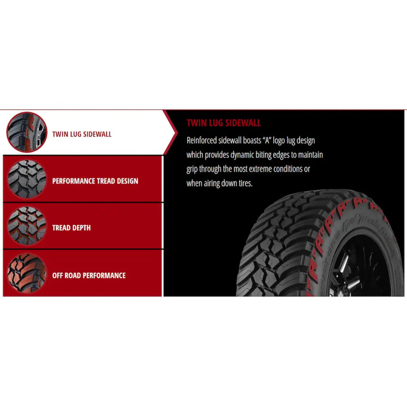 Wheel Group Limited Lifetime Warranty Tire 35-135024AMP/CM2 - 35X13.50R24 Terrain Attack 11