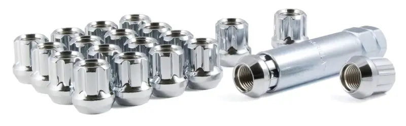 Chrome lug nuts and wheel studs.