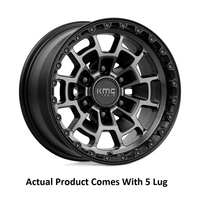 Wheel Pros Compatible With TPMS KM71878550400 - Black KM718 17X8.5 5X5.0 S-Black Gtcc 00MM