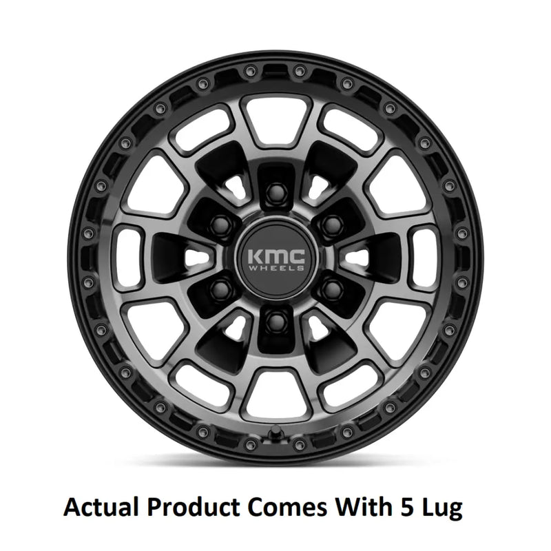 Wheel Pros Compatible With TPMS KM71878550400 - Black KM718 17X8.5 5X5.0 S-Black Gtcc 00MM