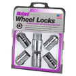 Packaged McGard wheel locks in chrome finish for secure wheel protection and style