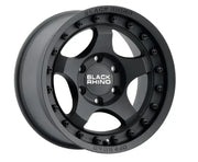 Black matte off-road Wheel Pros Black Bantam Text 17X8.5 wheel with rugged design