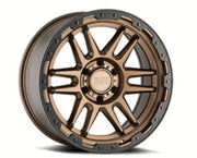 Bronze-colored Alloy Wheel with Black Accents for Wheel Pros Br Apache 20X9 6X135 +12