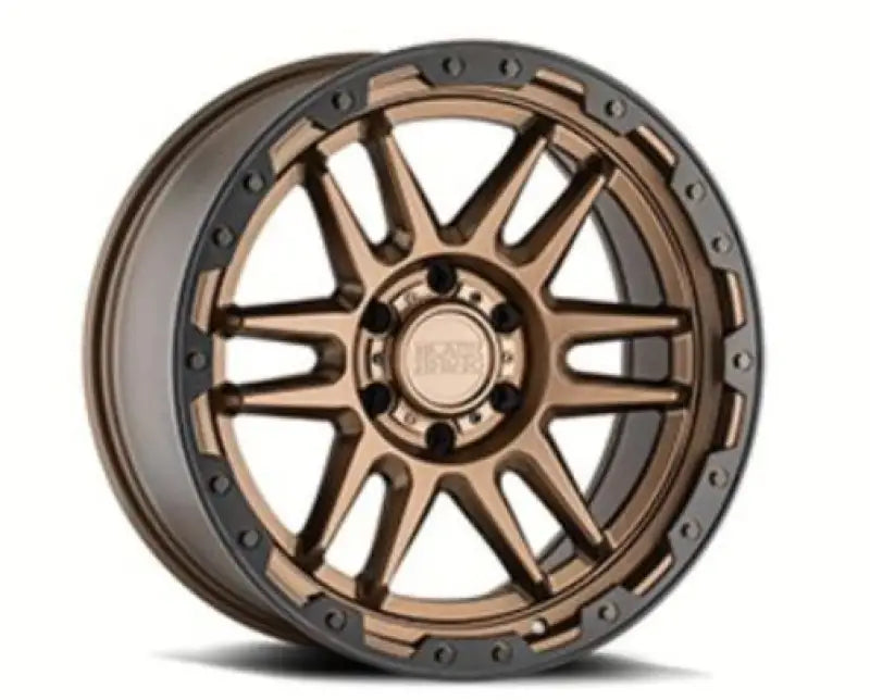 Bronze-colored Alloy Wheel with Black Accents for Wheel Pros Br Apache 20X9 6X135 +12
