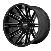 Black multi-spoke alloy wheel with machined accents for Wheel Pros Mo998 gloss black style
