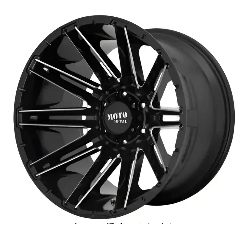 Black multi-spoke alloy wheel with machined accents for Wheel Pros Mo998 gloss black style
