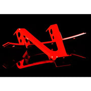 Red metal bracket with holes for Wheel Pros Split-Spoke 20X9 18/25 Red-5 wheels