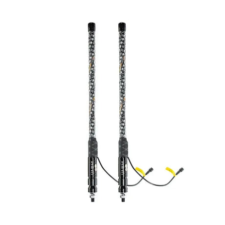 Two LED whip lights in Whip It 2Ft Qd Rgb Chase Led Set for epic rgb chase effects