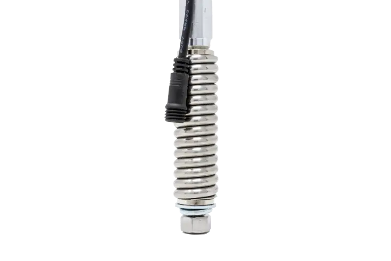 Coiled metal antenna with attached cable for Whip It 3Ft Blk Bt Rgb Chase Light Rod