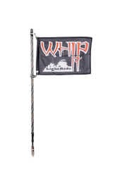 Whip It 3Ft Blk Bt Rgb Chase Light Rod with flag on flexible pole for fun lighting