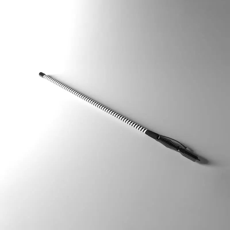 Black and white striped riding crop with textured handle for 3ft magnet base setup