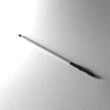 Black and white striped riding crop with textured handle for 3ft magnet base setup
