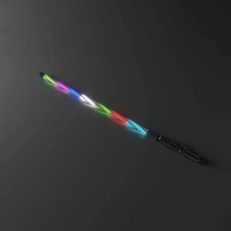 Illuminated LED poi spinner with Whip It 3Ft Magnetic Base for glow performances