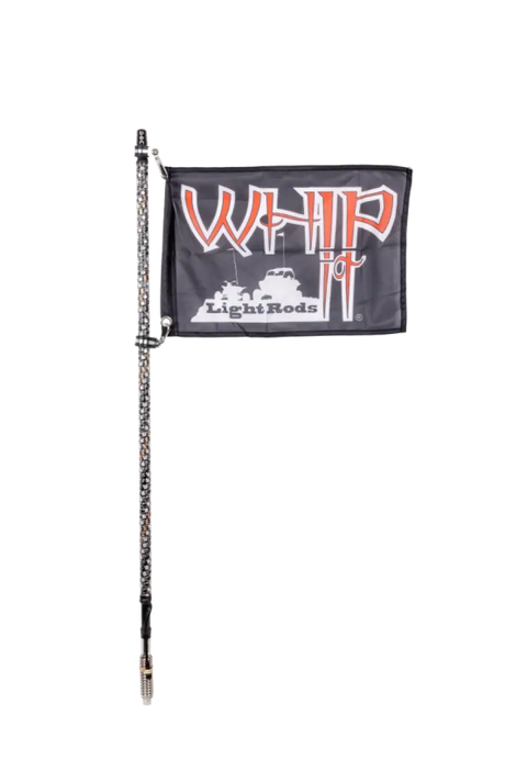 Whip It 5Ft Blk Bt Rgb Light Rod with flag on flexible pole for cool glow效果
