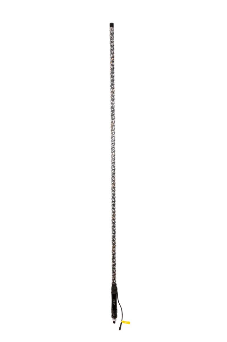 Silver beaded chain on Whip It 6Ft QD RGB Chasing LED for cool RGB chasing vibe